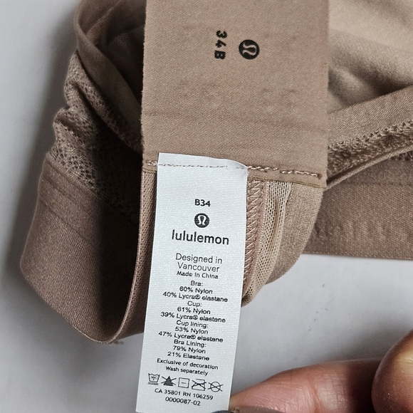 Lululemon Awake to Lace Bra Size 34B in Softsand/Crepe - Picture 8 of 10
